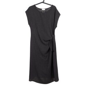 See You Monday Dress XL Womens Black Waist Tue Short Sleeve LBD Career Casual